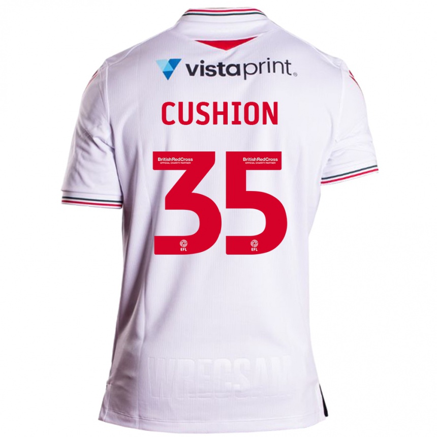 Kinder Fußball Owen Cushion #35 Weiß Auswärtstrikot Trikot 2023/24 T-Shirt Luxemburg