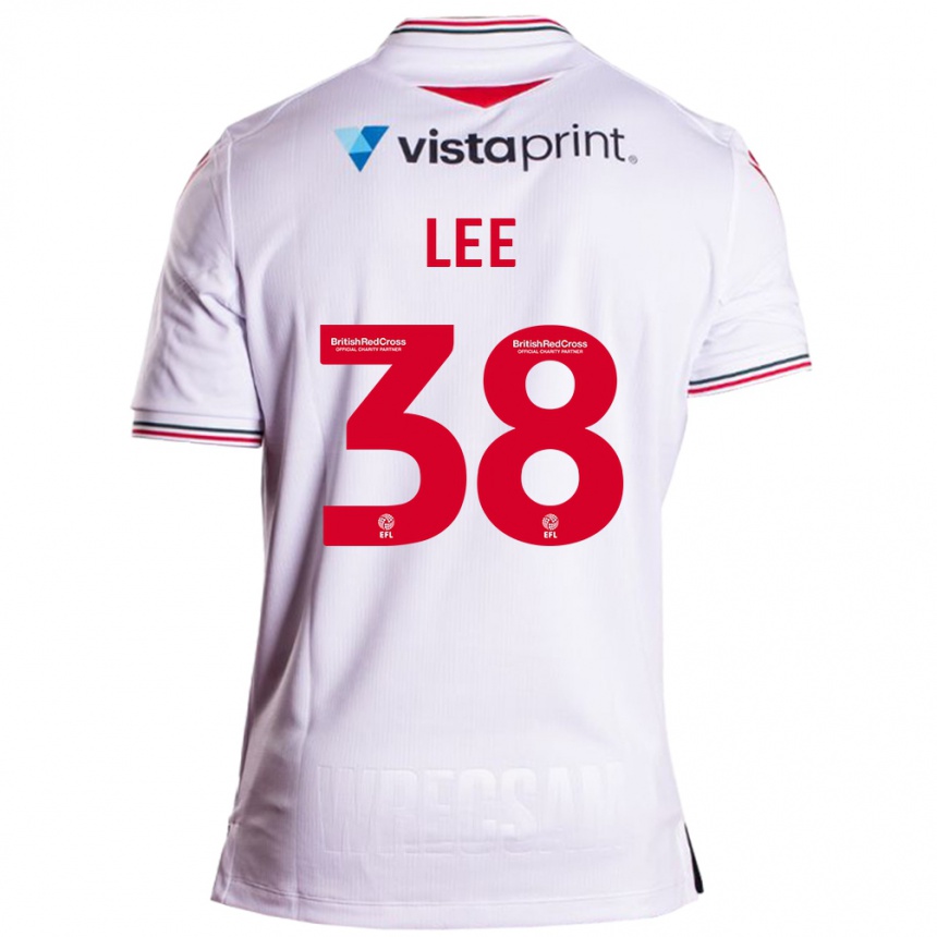 Kinder Fußball Elliot Lee #38 Weiß Auswärtstrikot Trikot 2023/24 T-Shirt Luxemburg