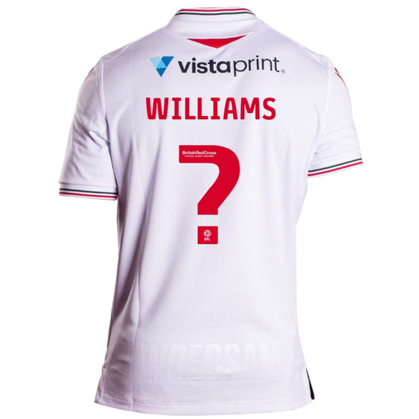 Kinder Fußball Sam Williams #0 Weiß Auswärtstrikot Trikot 2023/24 T-Shirt Luxemburg