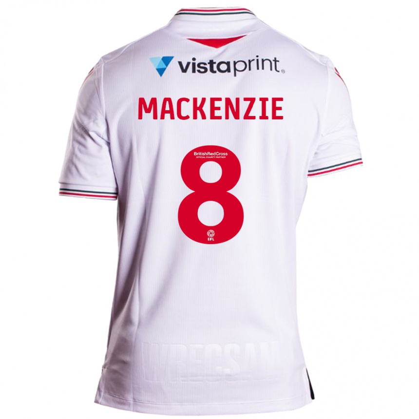 Kinder Fußball Libby Mackenzie #8 Weiß Auswärtstrikot Trikot 2023/24 T-Shirt Luxemburg