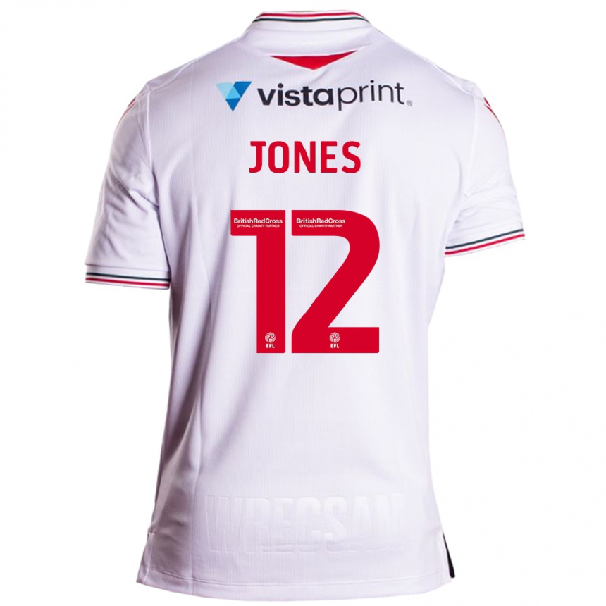 Kinder Fußball Carra Jones #12 Weiß Auswärtstrikot Trikot 2023/24 T-Shirt Luxemburg