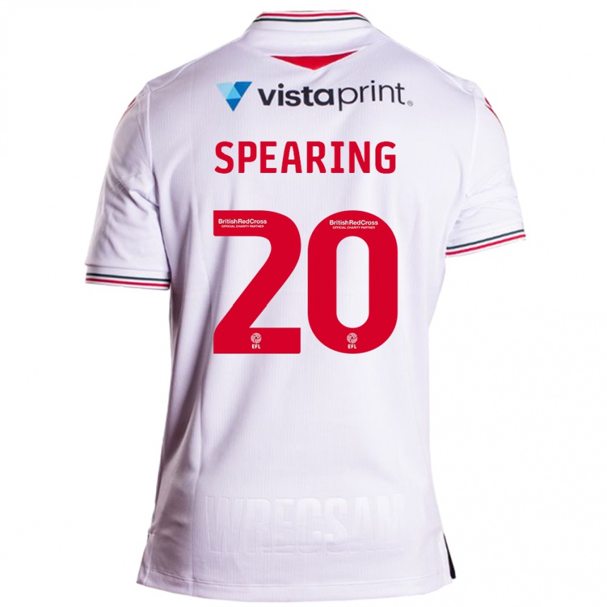 Kinder Fußball Natasha Spearing #20 Weiß Auswärtstrikot Trikot 2023/24 T-Shirt Luxemburg