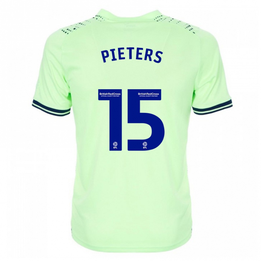 Kinder Fußball Erik Pieters #15 Marine Auswärtstrikot Trikot 2023/24 T-Shirt Luxemburg