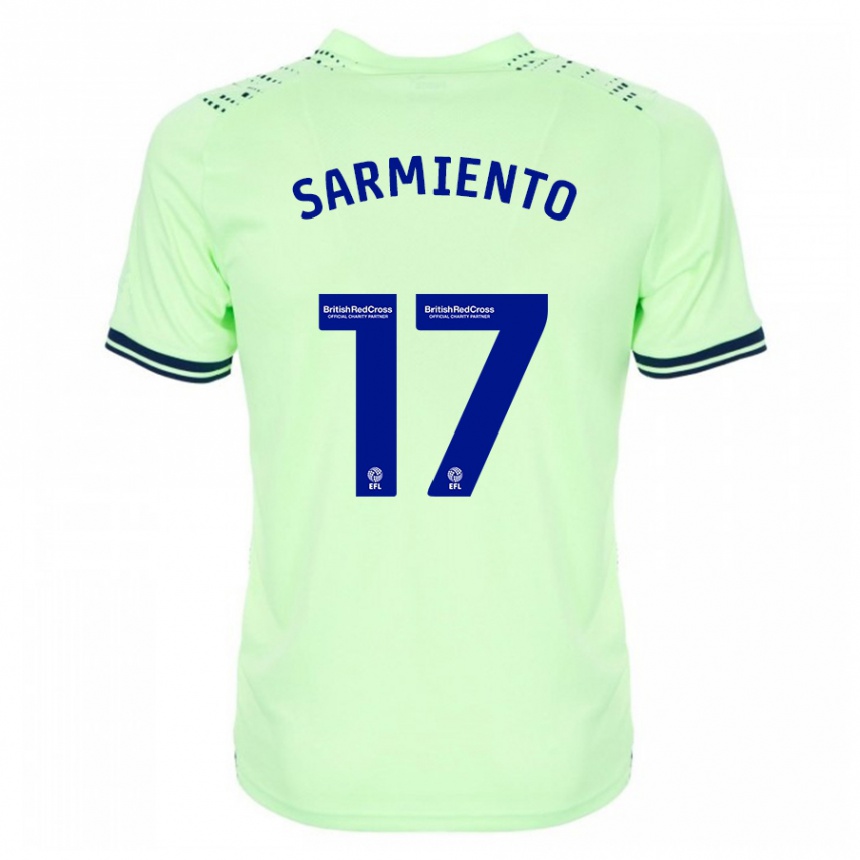 Kinder Fußball Jeremy Sarmiento #17 Marine Auswärtstrikot Trikot 2023/24 T-Shirt Luxemburg