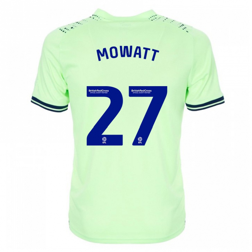 Kinder Fußball Alex Mowatt #27 Marine Auswärtstrikot Trikot 2023/24 T-Shirt Luxemburg