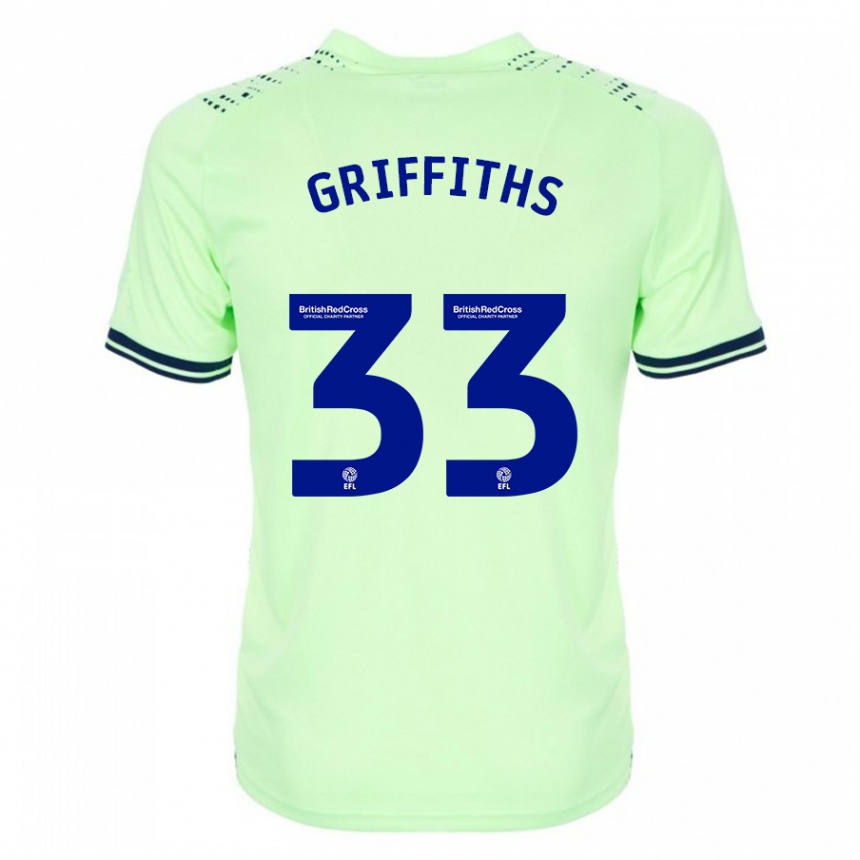 Kinder Fußball Josh Griffiths #33 Marine Auswärtstrikot Trikot 2023/24 T-Shirt Luxemburg