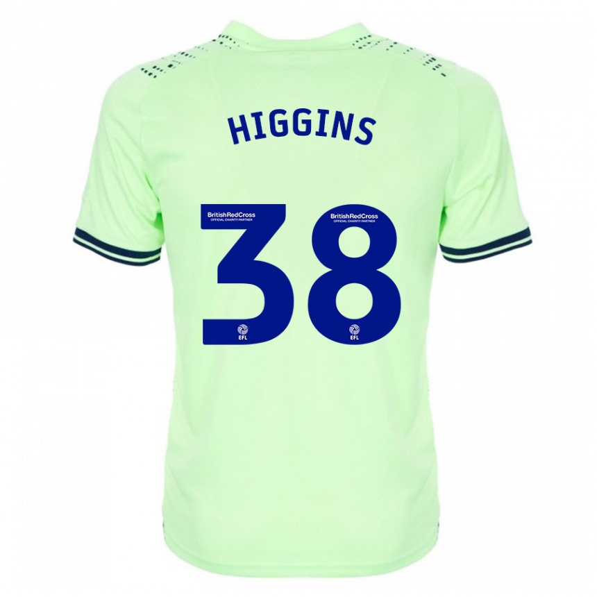 Kinder Fußball Akeel Higgins #38 Marine Auswärtstrikot Trikot 2023/24 T-Shirt Luxemburg