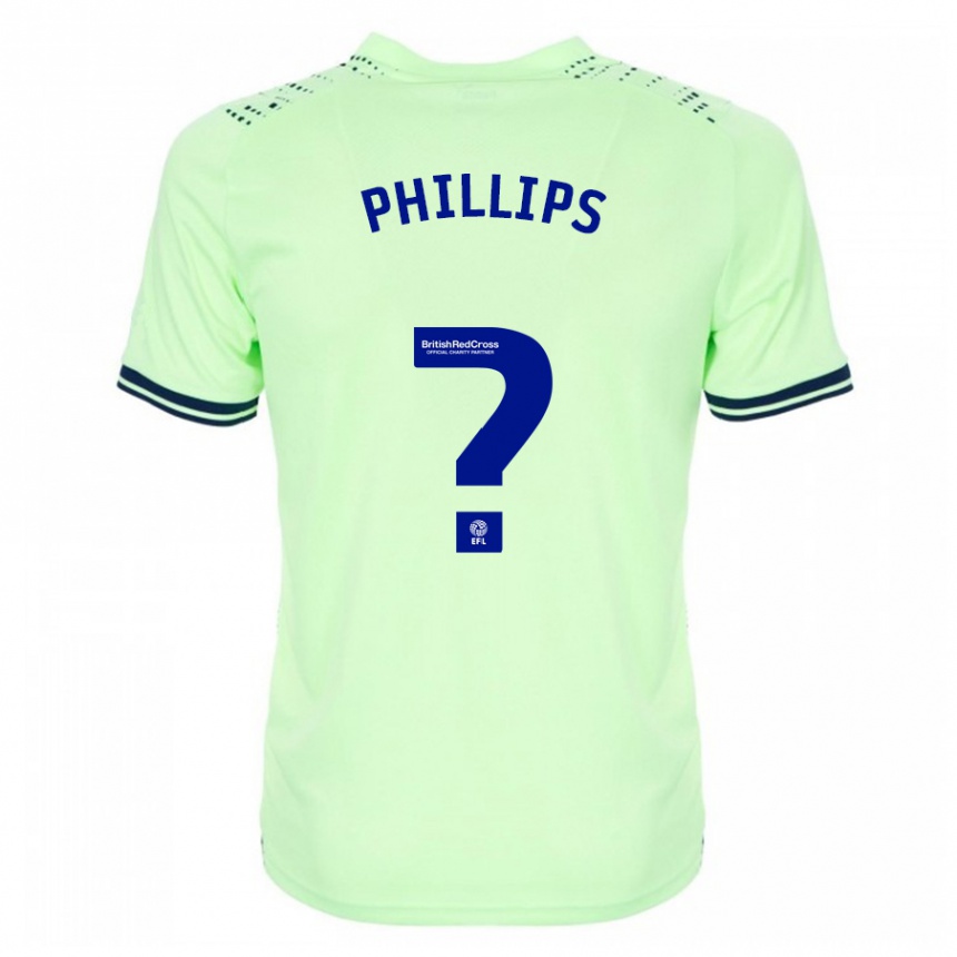 Kinder Fußball Narel Phillips #0 Marine Auswärtstrikot Trikot 2023/24 T-Shirt Luxemburg