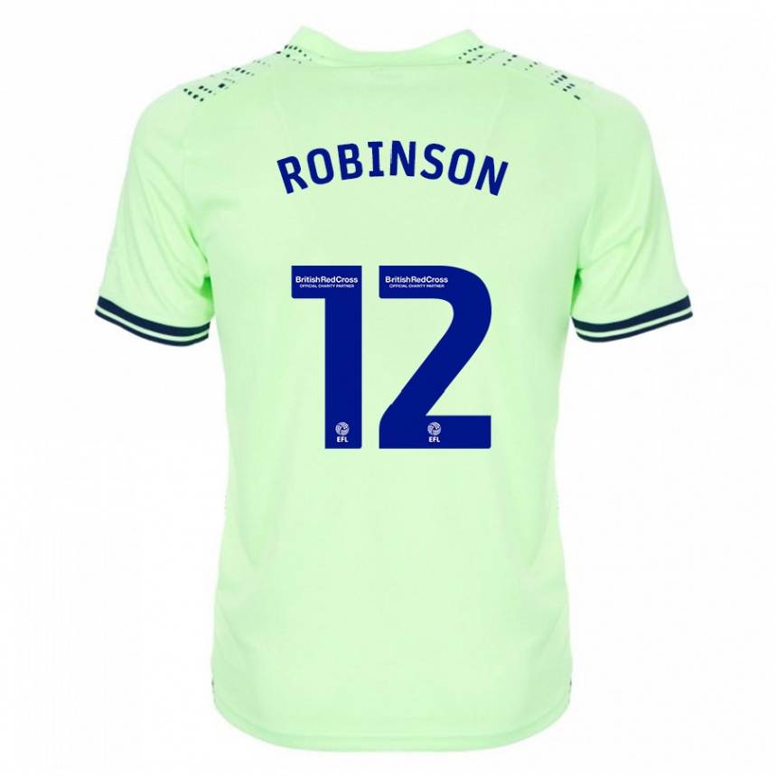 Kinder Fußball Leanne Robinson #12 Marine Auswärtstrikot Trikot 2023/24 T-Shirt Luxemburg