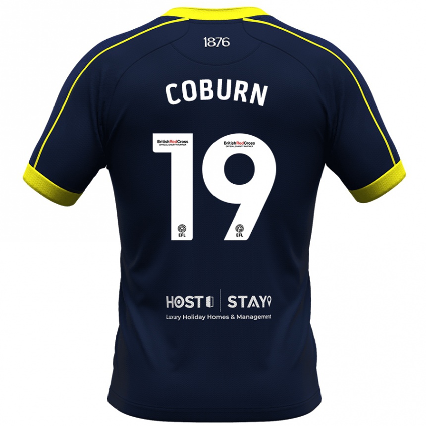 Kinder Fußball Josh Coburn #19 Marine Auswärtstrikot Trikot 2023/24 T-Shirt Luxemburg