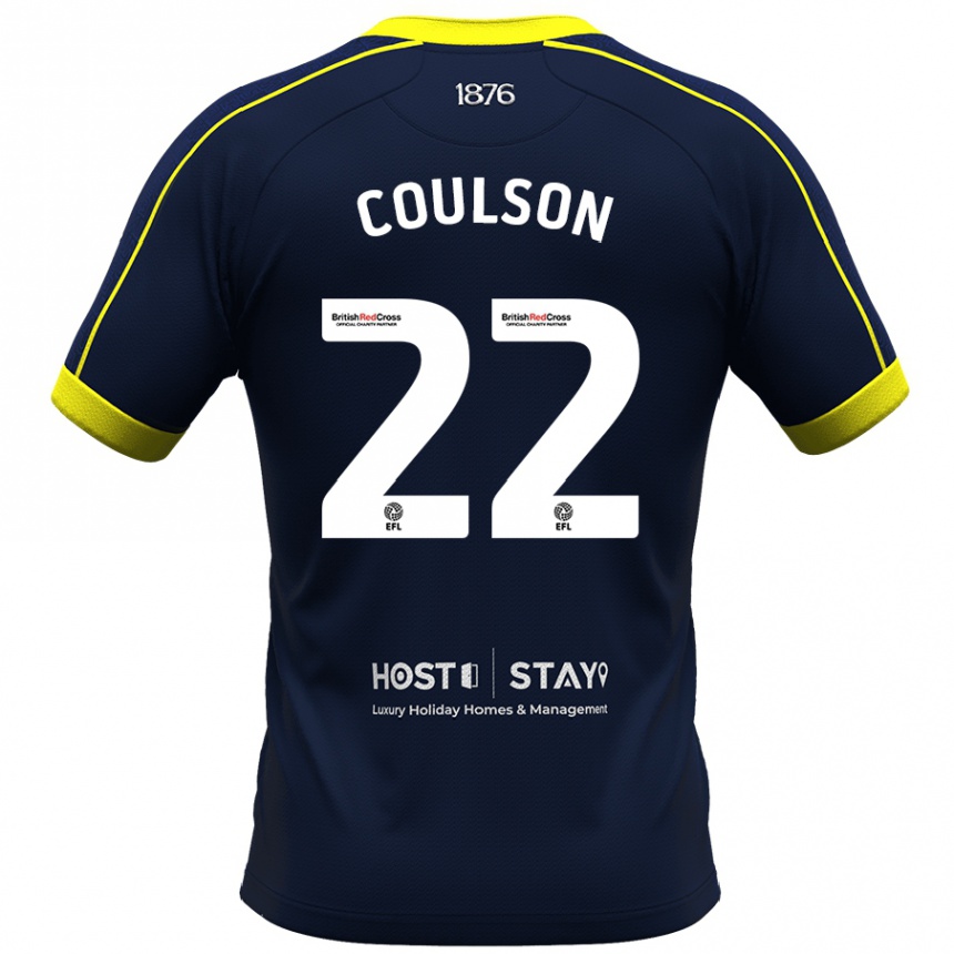 Kinder Fußball Hayden Coulson #22 Marine Auswärtstrikot Trikot 2023/24 T-Shirt Luxemburg