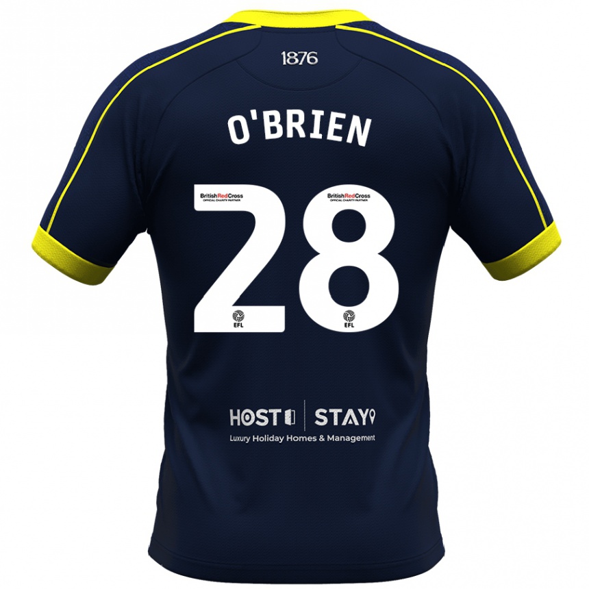 Kinder Fußball Lewis O'brien #28 Marine Auswärtstrikot Trikot 2023/24 T-Shirt Luxemburg