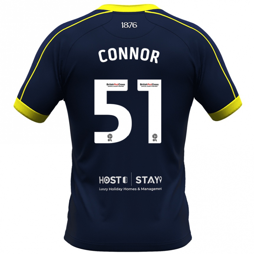 Kinder Fußball Shea Connor #51 Marine Auswärtstrikot Trikot 2023/24 T-Shirt Luxemburg