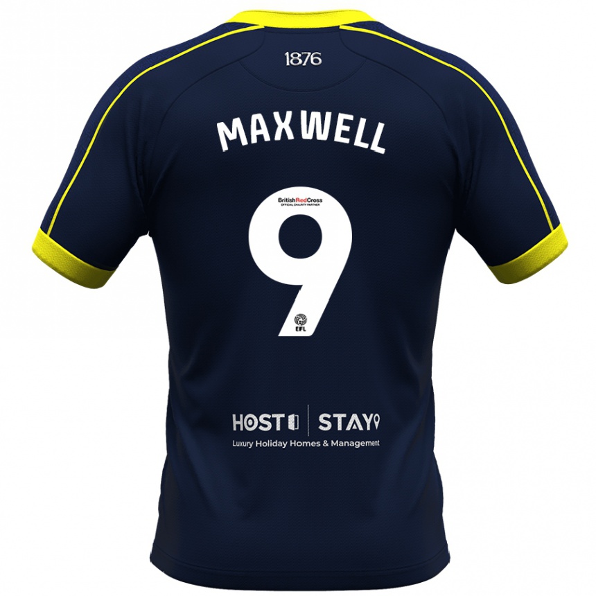 Kinder Fußball Armani Maxwell #9 Marine Auswärtstrikot Trikot 2023/24 T-Shirt Luxemburg