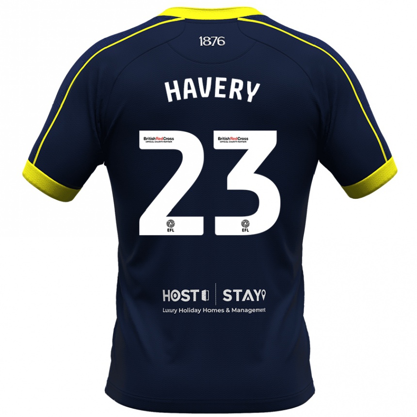 Kinder Fußball Nicole Havery #23 Marine Auswärtstrikot Trikot 2023/24 T-Shirt Luxemburg