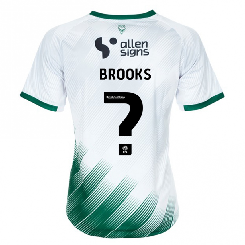 Kinder Fußball Billy Brooks #0 Weiß Auswärtstrikot Trikot 2023/24 T-Shirt Luxemburg