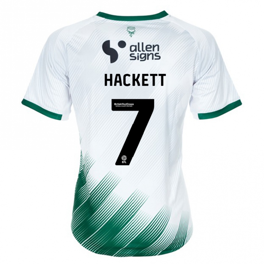 Kinder Fußball Reeco Hackett #7 Weiß Auswärtstrikot Trikot 2023/24 T-Shirt Luxemburg