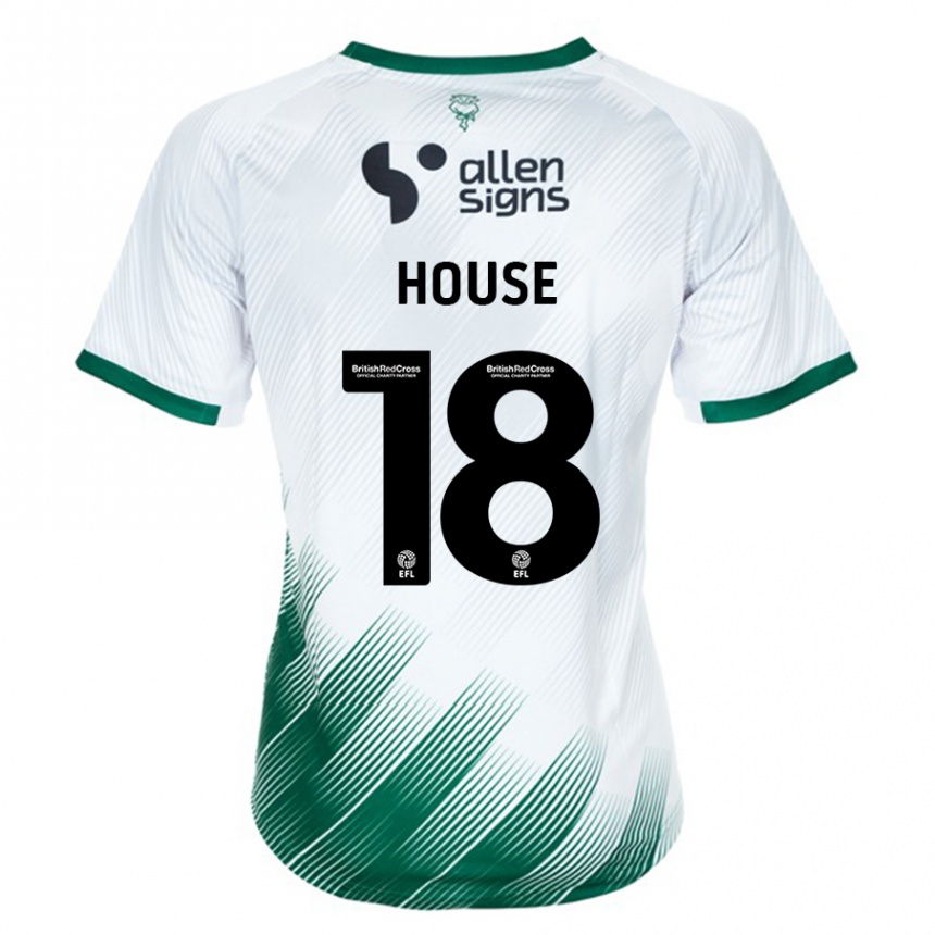 Kinder Fußball Ben House #18 Weiß Auswärtstrikot Trikot 2023/24 T-Shirt Luxemburg