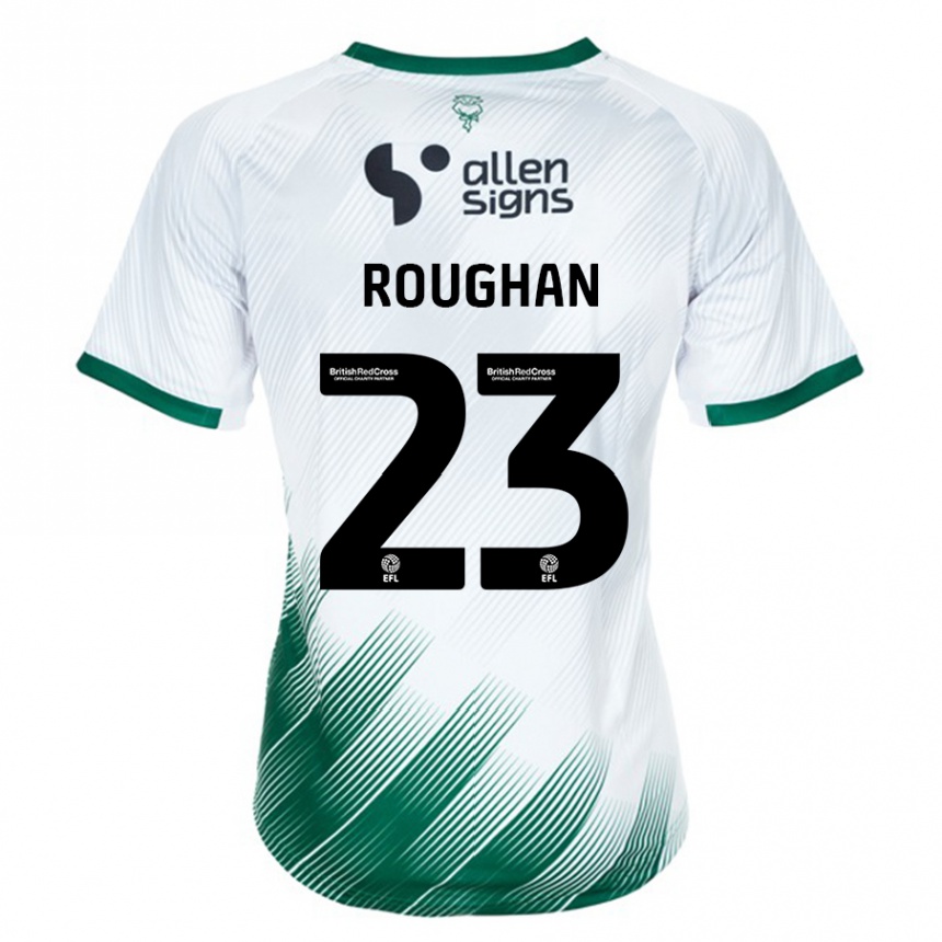 Kinder Fußball Sean Roughan #23 Weiß Auswärtstrikot Trikot 2023/24 T-Shirt Luxemburg