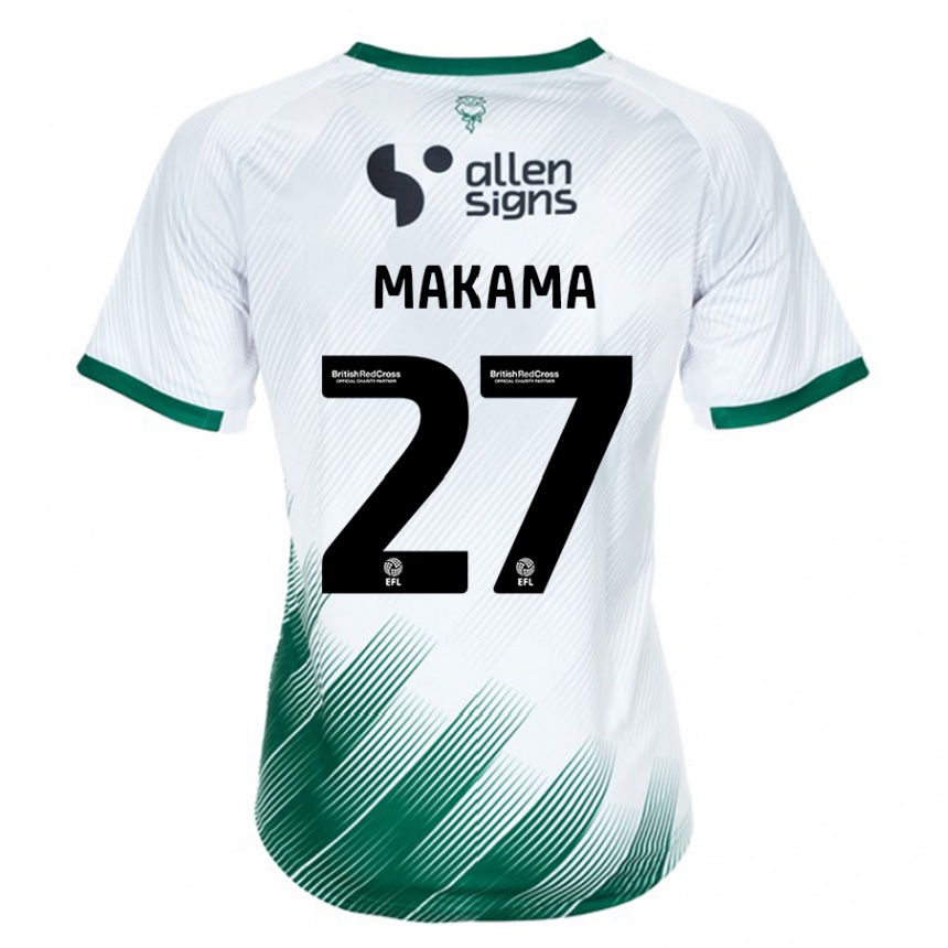 Kinder Fußball Jovon Makama #27 Weiß Auswärtstrikot Trikot 2023/24 T-Shirt Luxemburg