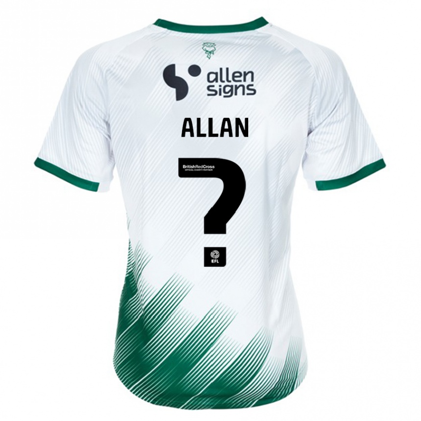 Kinder Fußball Isaac Allan #0 Weiß Auswärtstrikot Trikot 2023/24 T-Shirt Luxemburg