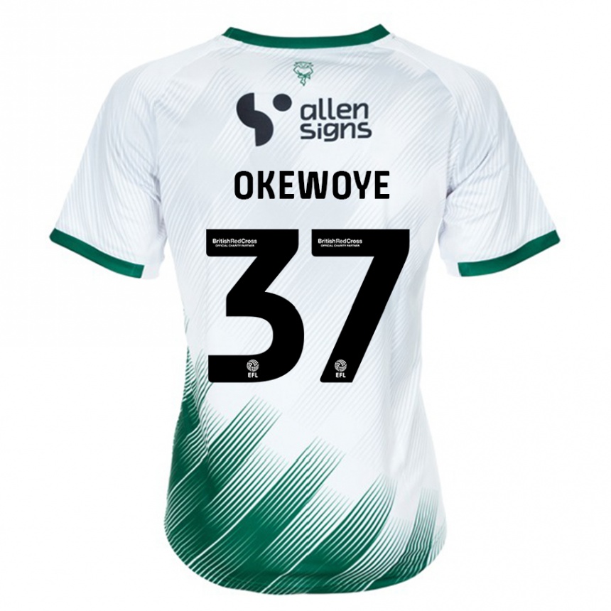 Kinder Fußball Gbolahan Okewoye #37 Weiß Auswärtstrikot Trikot 2023/24 T-Shirt Luxemburg