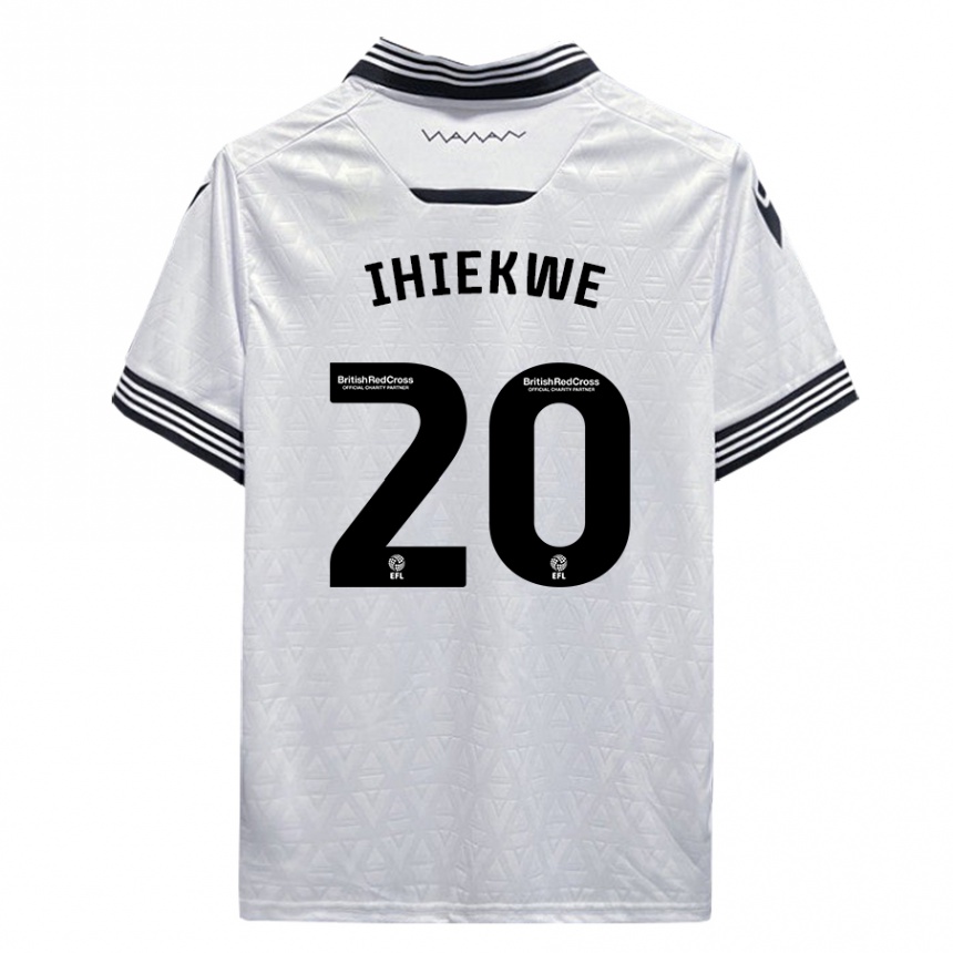 Kinder Fußball Michael Ihiekwe #20 Weiß Auswärtstrikot Trikot 2023/24 T-Shirt Luxemburg