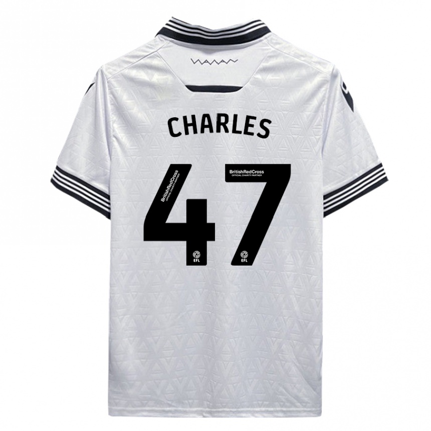 Kinder Fußball Pierce Charles #47 Weiß Auswärtstrikot Trikot 2023/24 T-Shirt Luxemburg