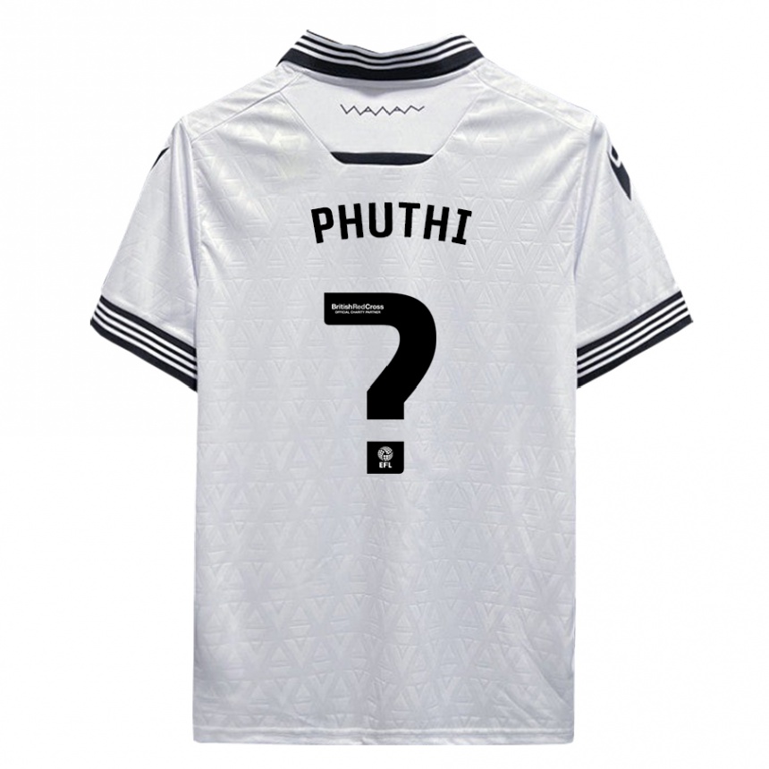 Kinder Fußball Joey Phuthi #0 Weiß Auswärtstrikot Trikot 2023/24 T-Shirt Luxemburg