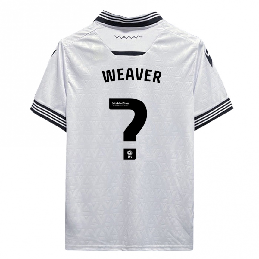 Kinder Fußball Ernie Weaver #0 Weiß Auswärtstrikot Trikot 2023/24 T-Shirt Luxemburg
