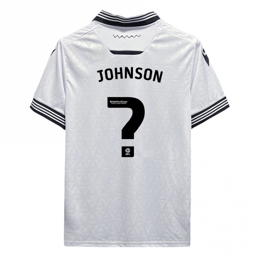 Kinder Fußball Reece Johnson #0 Weiß Auswärtstrikot Trikot 2023/24 T-Shirt Luxemburg