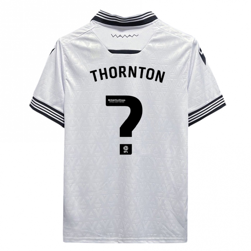 Kinder Fußball Jarvis Thornton #0 Weiß Auswärtstrikot Trikot 2023/24 T-Shirt Luxemburg