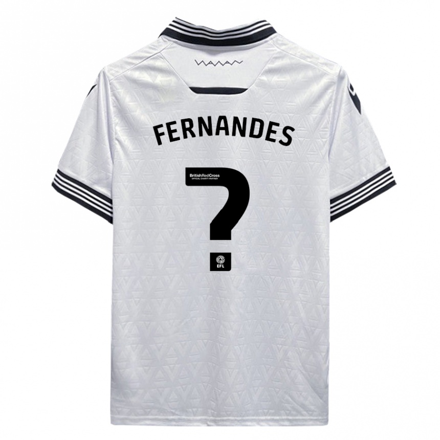 Kinder Fußball Bruno Fernandes #0 Weiß Auswärtstrikot Trikot 2023/24 T-Shirt Luxemburg