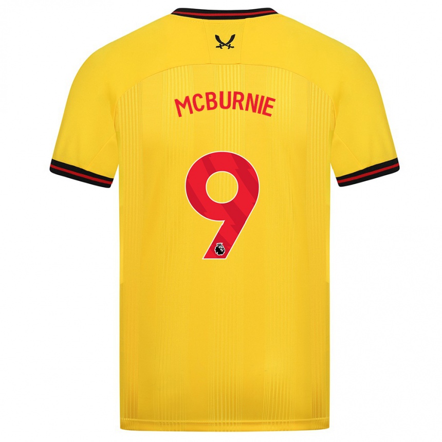 Kinder Fußball Oli Mcburnie #9 Gelb Auswärtstrikot Trikot 2023/24 T-Shirt Luxemburg