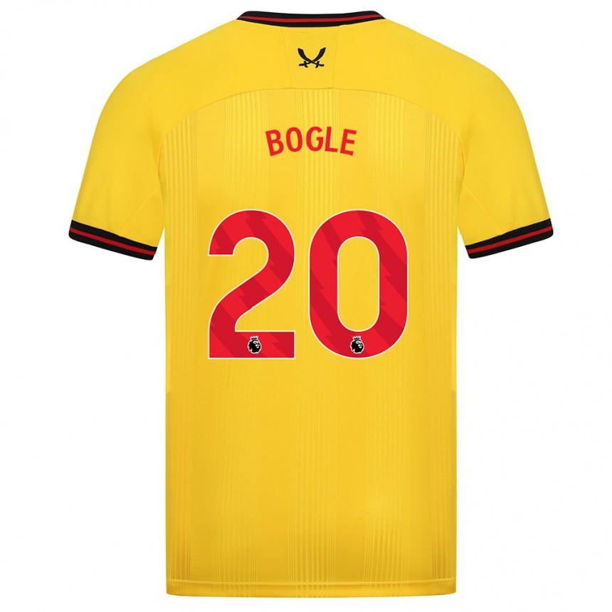 Kinder Fußball Jayden Bogle #20 Gelb Auswärtstrikot Trikot 2023/24 T-Shirt Luxemburg