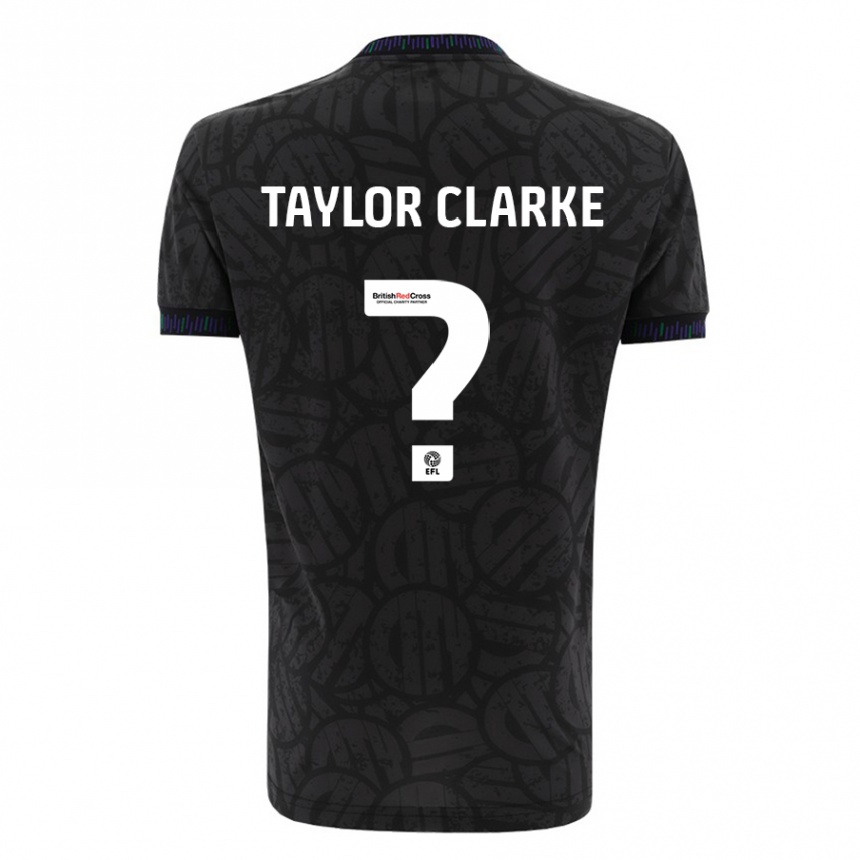 Kinder Fußball Omar Taylor-Clarke #0 Schwarz Auswärtstrikot Trikot 2023/24 T-Shirt Luxemburg
