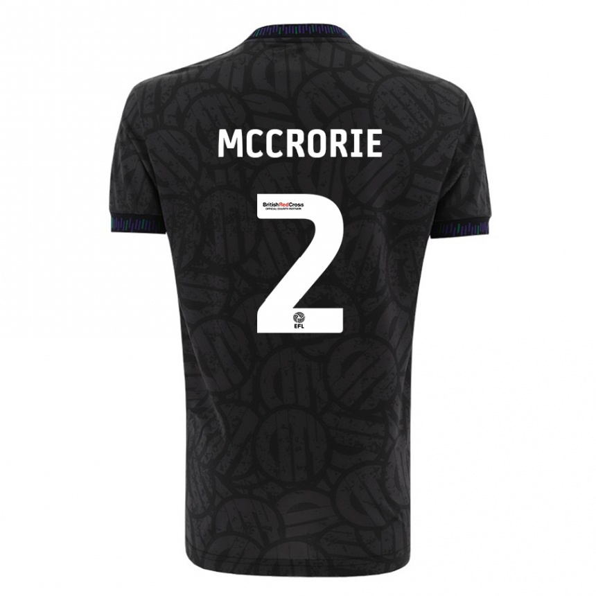Kinder Fußball Ross Mccrorie #2 Schwarz Auswärtstrikot Trikot 2023/24 T-Shirt Luxemburg