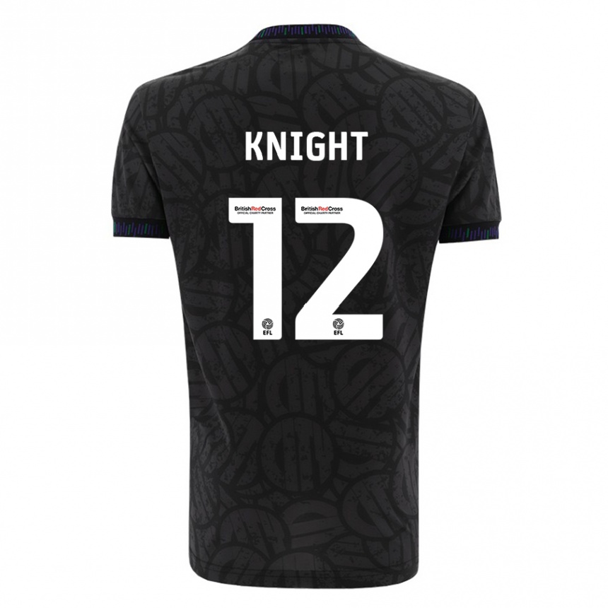 Kinder Fußball Jason Knight #12 Schwarz Auswärtstrikot Trikot 2023/24 T-Shirt Luxemburg