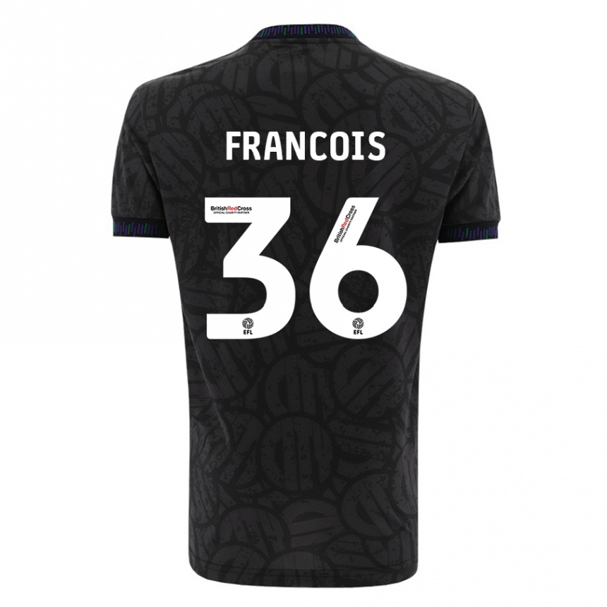 Kinder Fußball Marlee Francois #36 Schwarz Auswärtstrikot Trikot 2023/24 T-Shirt Luxemburg