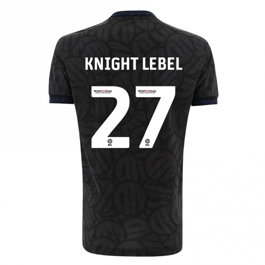 Kinder Fußball Jamie Knight-Lebel #27 Schwarz Auswärtstrikot Trikot 2023/24 T-Shirt Luxemburg