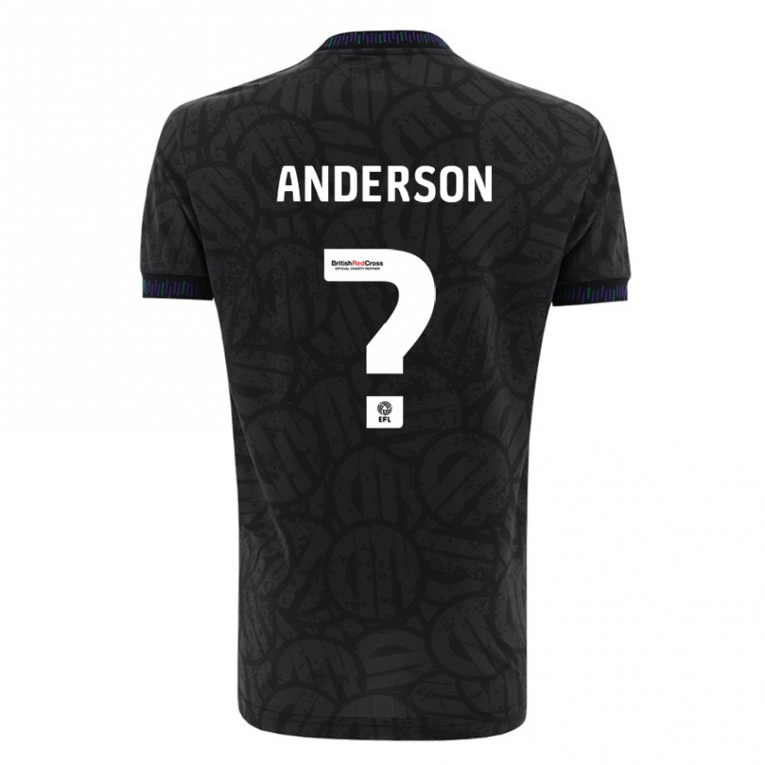 Kinder Fußball Taine Anderson #0 Schwarz Auswärtstrikot Trikot 2023/24 T-Shirt Luxemburg