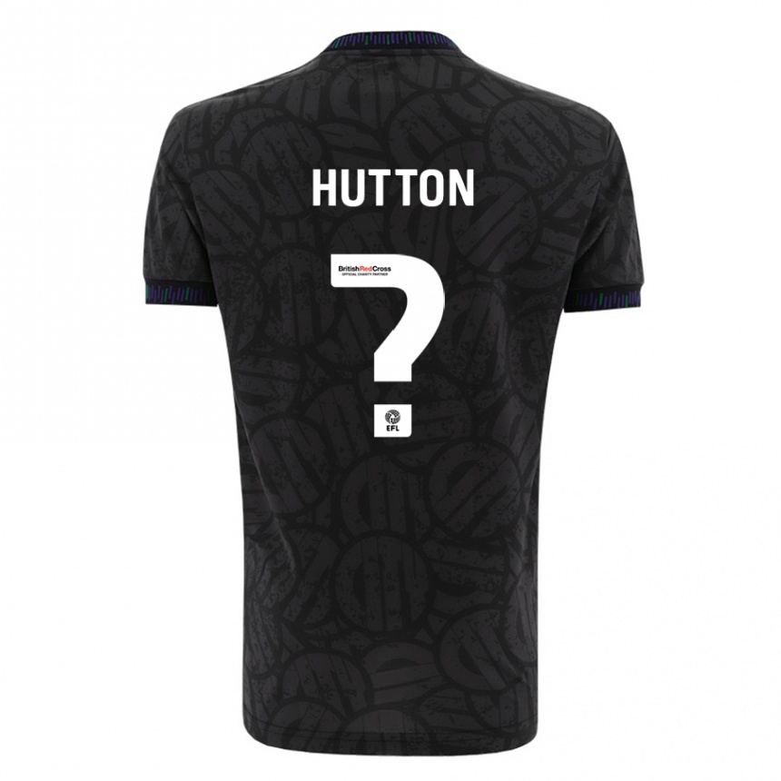 Kinder Fußball Callum Hutton #0 Schwarz Auswärtstrikot Trikot 2023/24 T-Shirt Luxemburg