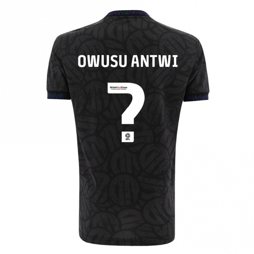 Kinder Fußball Filbert Owusu-Antwi #0 Schwarz Auswärtstrikot Trikot 2023/24 T-Shirt Luxemburg