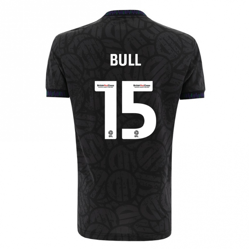 Kinder Fußball Jasmine Bull #15 Schwarz Auswärtstrikot Trikot 2023/24 T-Shirt Luxemburg