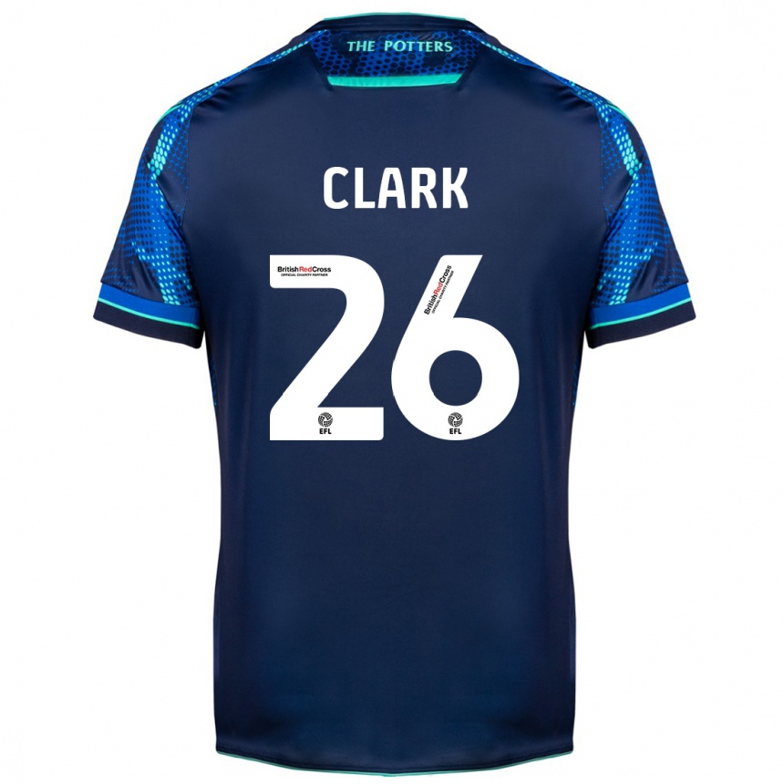 Kinder Fußball Ciaran Clark #26 Marine Auswärtstrikot Trikot 2023/24 T-Shirt Luxemburg