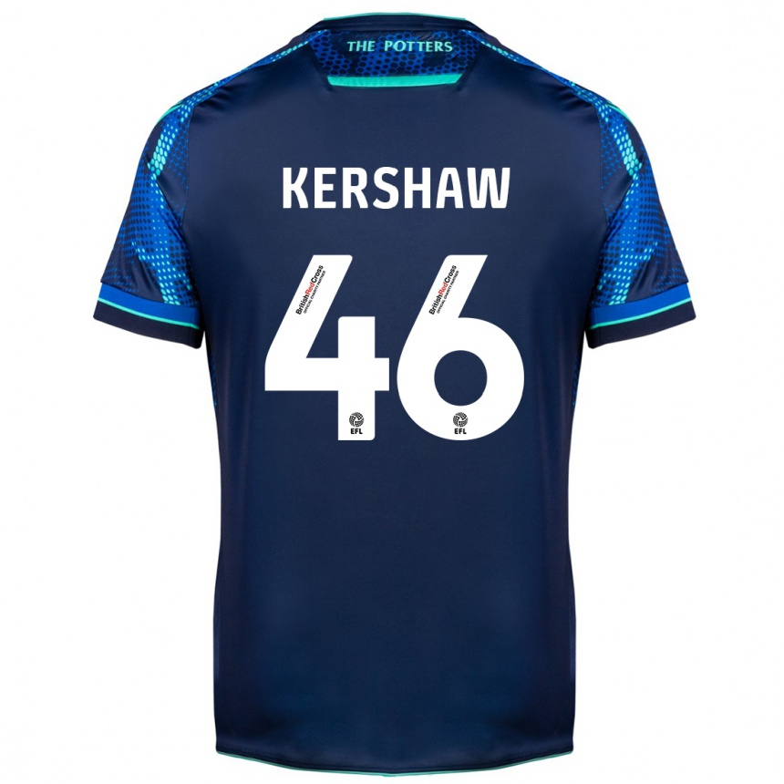 Kinder Fußball Ben Kershaw #46 Marine Auswärtstrikot Trikot 2023/24 T-Shirt Luxemburg