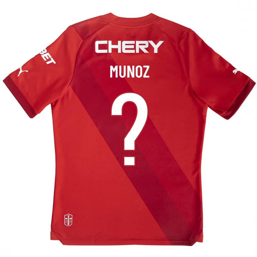 Kinder Fußball Luis Muñoz #0 Rot Auswärtstrikot Trikot 2023/24 T-Shirt Luxemburg