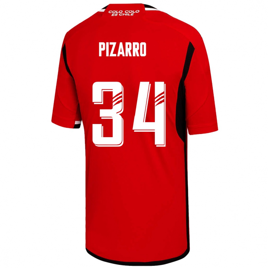 Kinder Fußball Vicente Pizarro #34 Rot Auswärtstrikot Trikot 2023/24 T-Shirt Luxemburg