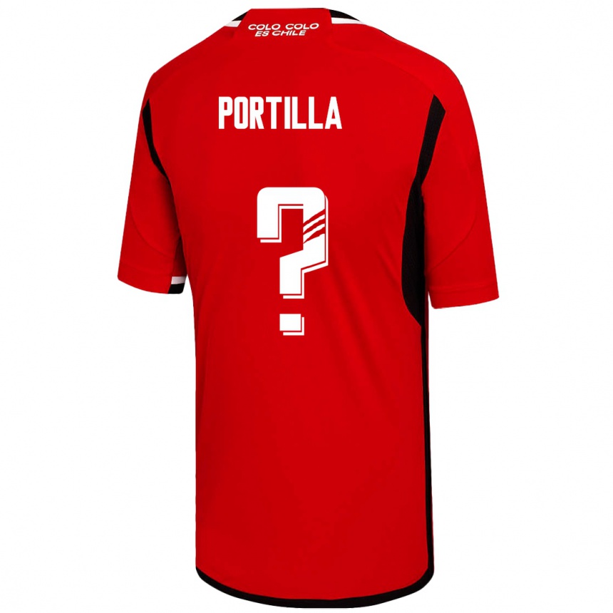 Kinder Fußball Dylan Portilla #0 Rot Auswärtstrikot Trikot 2023/24 T-Shirt Luxemburg