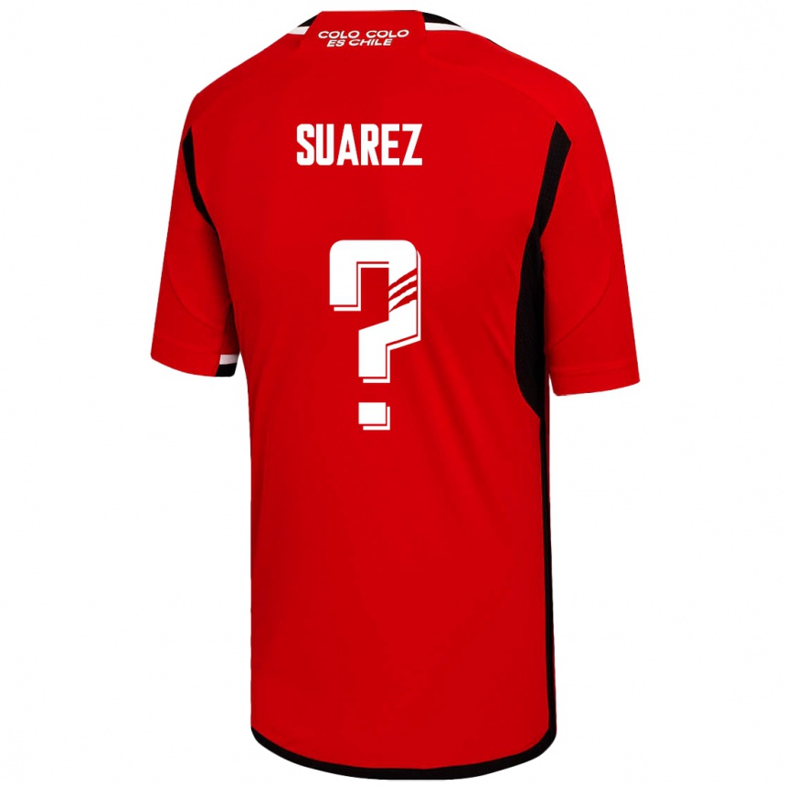 Kinder Fußball Nicolás Suarez #0 Rot Auswärtstrikot Trikot 2023/24 T-Shirt Luxemburg